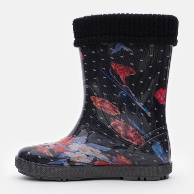 Dětské zateplené holínky DEMAR HAWAI LUX PRINT 0048 AM květy